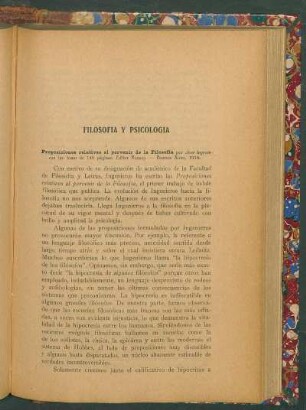 Filosofía y psicología