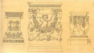 Lange, Ludwig; Lange - Archiv: VIII.1 Renaissance / Barock und Griech.-röm. Stil (Sockel / Denkmäler) - Ansichten