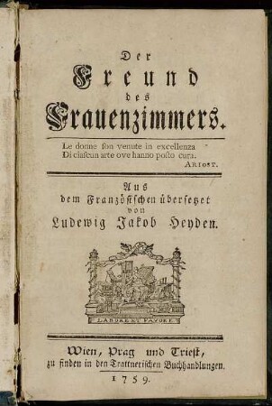 Der Freund des Frauenzimmers