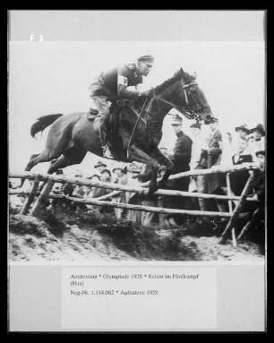 Amsterdam, Olympiade 1928; Reiten im Fünfkampf