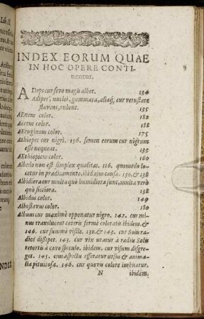 Index Eorum Quea In Hoc Opere Continentur.