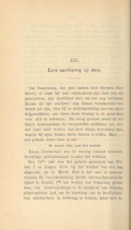 XIII. Eene aardbeving op Java