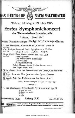 Erstes Symphoniekonzert