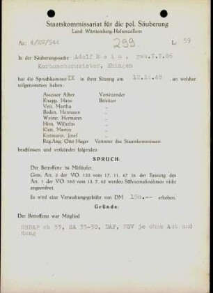 Rein, Adolf