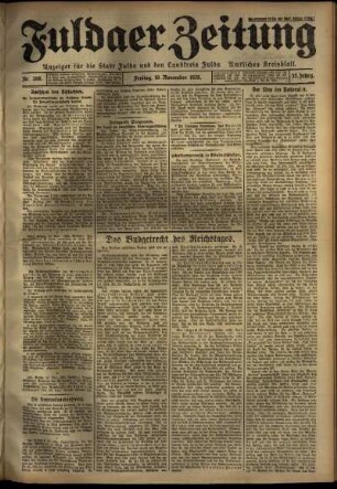 Ausgabe vom Freitag, den 16. November 1928.