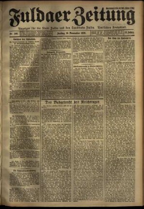 Ausgabe vom Freitag, den 16. November 1928.