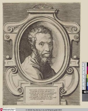 MICHAEL ANGELVS BONAROTA [Michel-Ange Bonaroti en buste; Michelangelo Buonaroti]