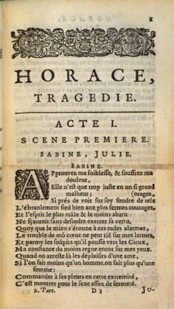 Horace : Tragédie