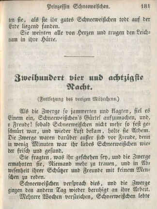 Zweihundert vier und achtzigste Nacht