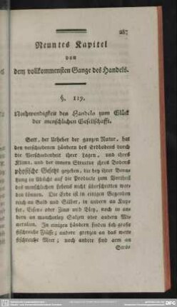 Neuntes Kapitel von dem vollkommensten Gange des Handels