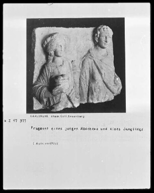 Fragment eines jungen Mädchens und eines Jünglings