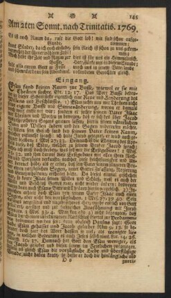 Am 2ten Sonnt. nach Trinitatis. 1769