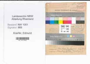 Entnazifizierung Edmund Koerfer , geb. 17.01.1893 (Arzt)