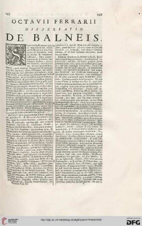 Dissertatio de Balneis