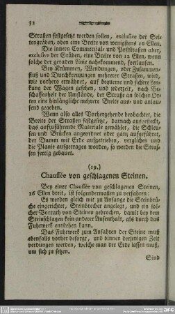 (19.) Chaussée von geschlagenen Steinen