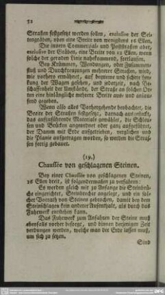 (19.) Chaussée von geschlagenen Steinen