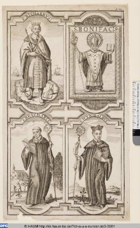Hl. Richardus, Hl. Bonifatius, Hl. Deocharus und Hl. Wunibald