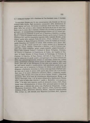 N. 7 - Seduta del 12 giugno 1878 - Presidenza del Vice-Presidente Comm. P. Tacchini