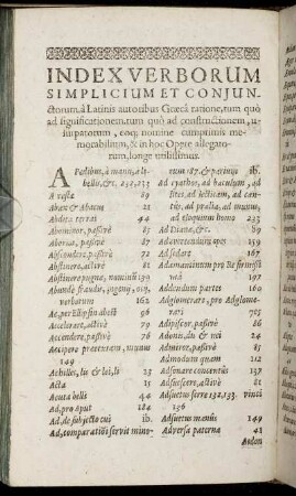Index Verborum Simplicium Et Conjunctorum [...]