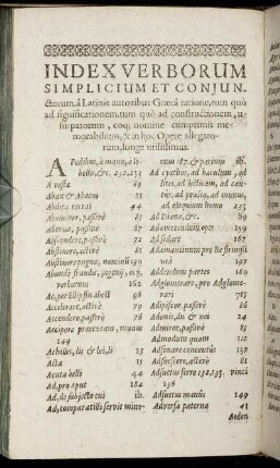 Index Verborum Simplicium Et Conjunctorum [...]