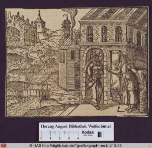 Die Frau des Königs Jehobeam geht nach Schilo zum Propheten Ahija (1. Könige 14, 4).