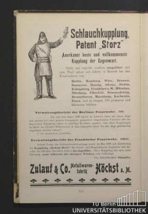 Schlauchkupplung Patent "Storz"