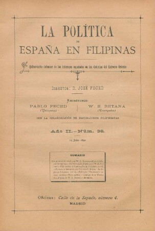 Núm. 38. 19 Julio 1892