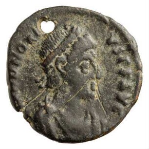 Münze, Aes 4, 395 - 401 n. Chr.