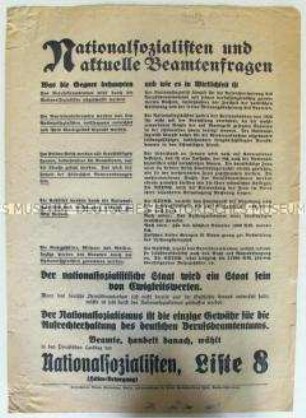 Flugblatt der NSDAP zur preußischen Landtagswahl 1932