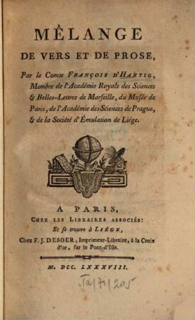 Mêlange de vers et de prose