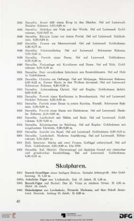 Skulpturen (Nr. 1063-1090)