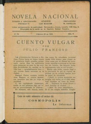 Cuento vulgar [Parte única]