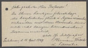 Brief von Hermann Noack an Georg Kolbe
