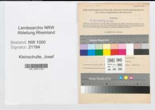 Entnazifizierung Josef Kleinschulte, geb. 13.10.1913 (Beamter)