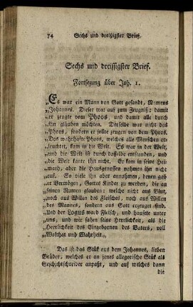 Sechs und dreissigster Brief.