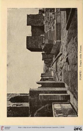 Pompei – Tempio della Fortuna. – Temple de la Fortune – The Temple of Fortune – Tempel des Gluckes.
