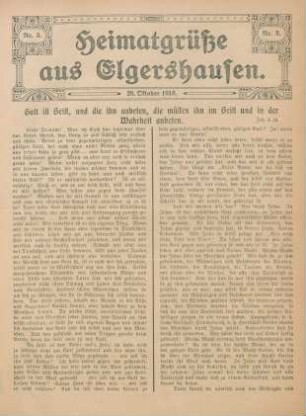3.1918: Heimatgrüße aus Elgershausen