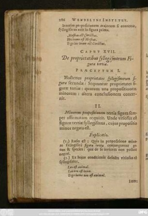 Caput XVII. De proprietatibus syllogismorum Figurae tertiae.