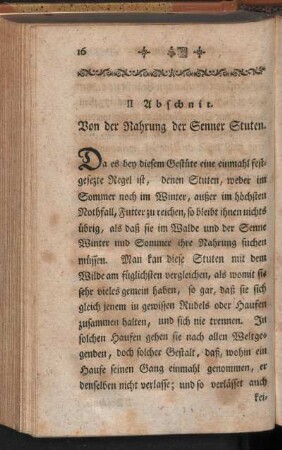 II. Abschnit. Von der Nahrung der Senner Stuten