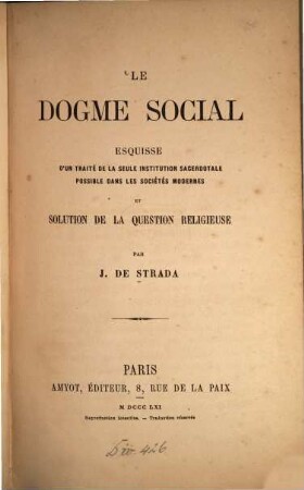 Le Dogme social