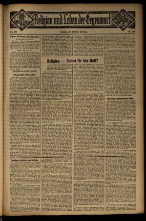 Dritte Ausgabe vom Sonntag, den 19. Juli 1931.
