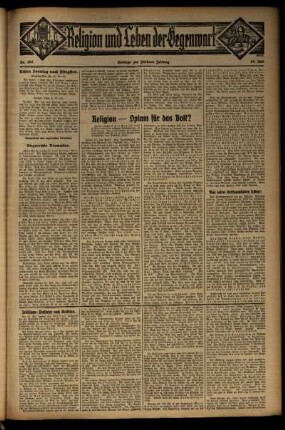 Dritte Ausgabe vom Sonntag, den 19. Juli 1931.
