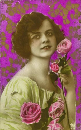 [Porträt einer Frau mit Rosen]