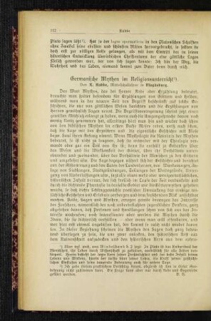 Germanische Mythen im Religionsunterricht
