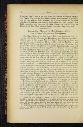 Germanische Mythen im Religionsunterricht