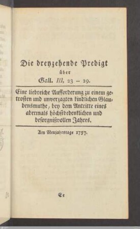 Die dreyzehende Predigt
