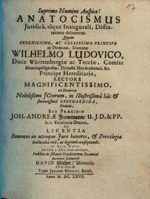 Anatocismus juridicâ, eâque inaugurali dissertatione delineatus