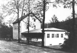 Mohorn-Herzogswalde. Gasthaus "Triebischtal, Freiberger Straße. Straßenansicht