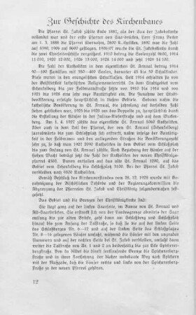 Zur Geschichte des Kirchenbaues.