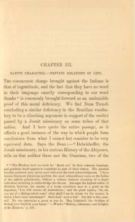 Chapter III. Native character - Private relations of life